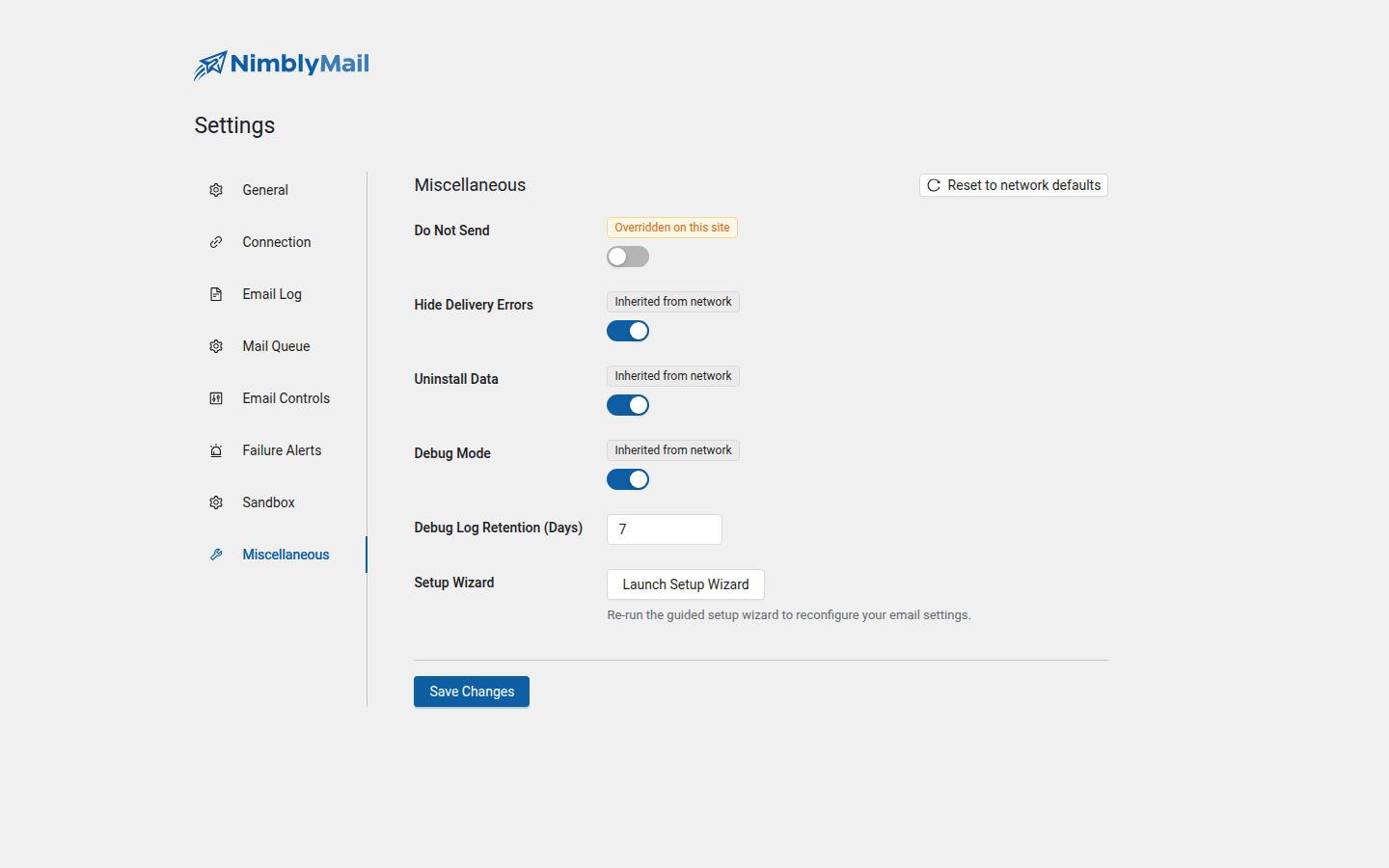 Misc Settings